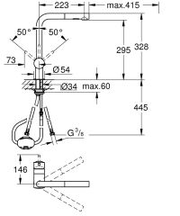 GROHE 30274000 MINTA Tek Kollu Eviye Bataryası 1/2″