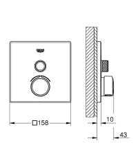 GROHE 29147000 SMARTCONTROL Tek Valfli Gizli Karıştırıcı
