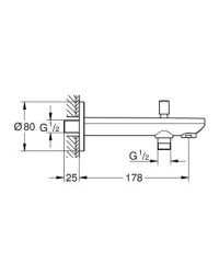 GROHE 13390000 BAUCONTEMPORARY Yön Değiştiricili Çıkış Ucu