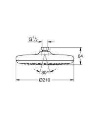 GROHE 26410000 NEW TEMPEST Classic Tepe Duşu 1 Akışlı