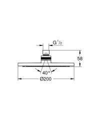 GROHE 27541001 NEW TEMPESTA Cosmopolitan Tepe Duşu 1 Akışlı