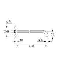GROHE 27851000 NEW TEMPESTA Classic Duş Başlığı Kolu 400 mm
