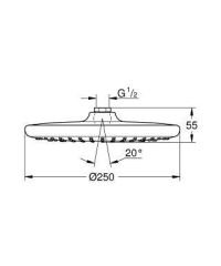 GROHE 26662000 TEMPESTA Tepe Duşu 1 Akışlı