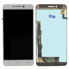 Lenovo A6020 Lcd Ekran Çıtasız Beyaz (Sarı Film)