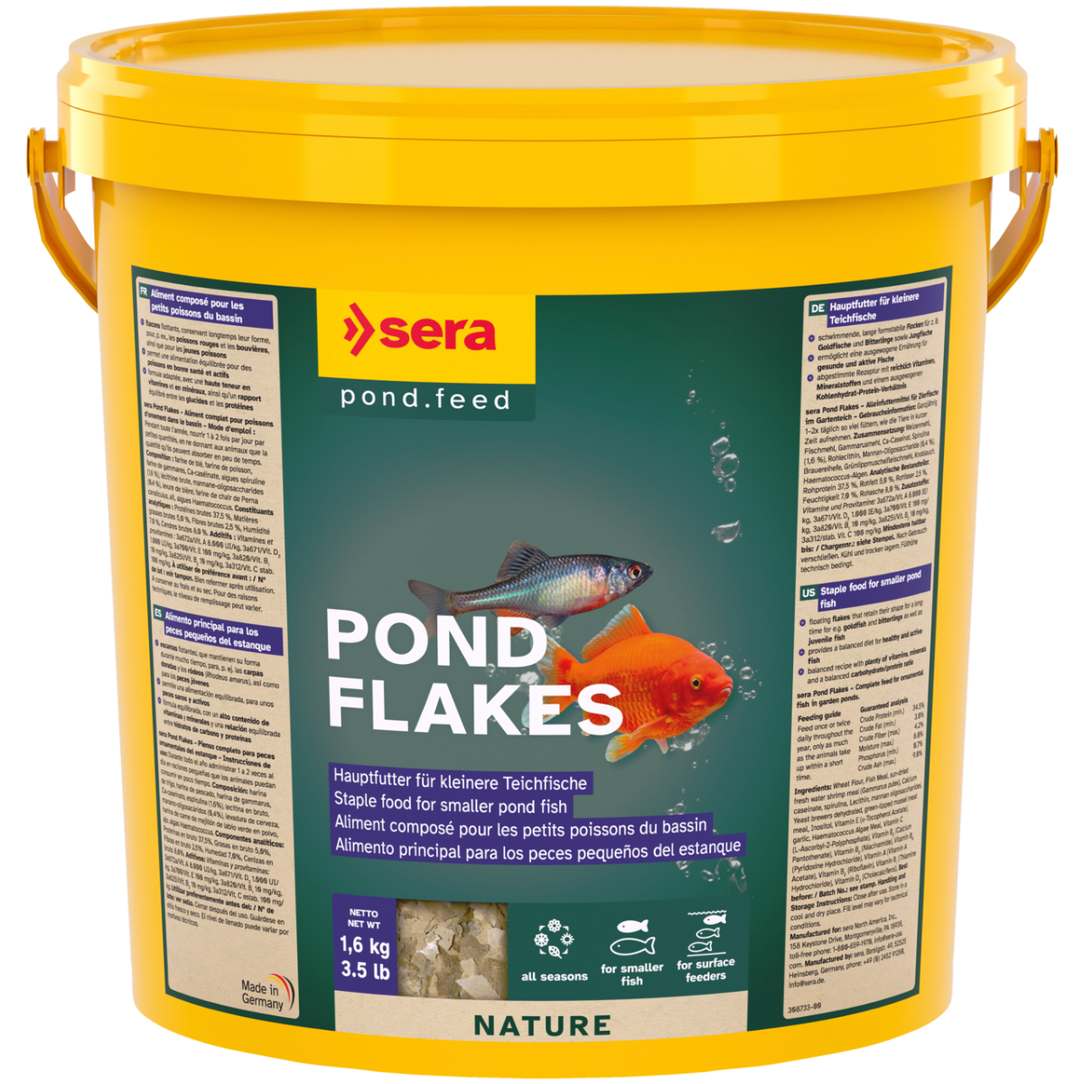 Sera Pond Flakes Nature 10 L / 1600 gr