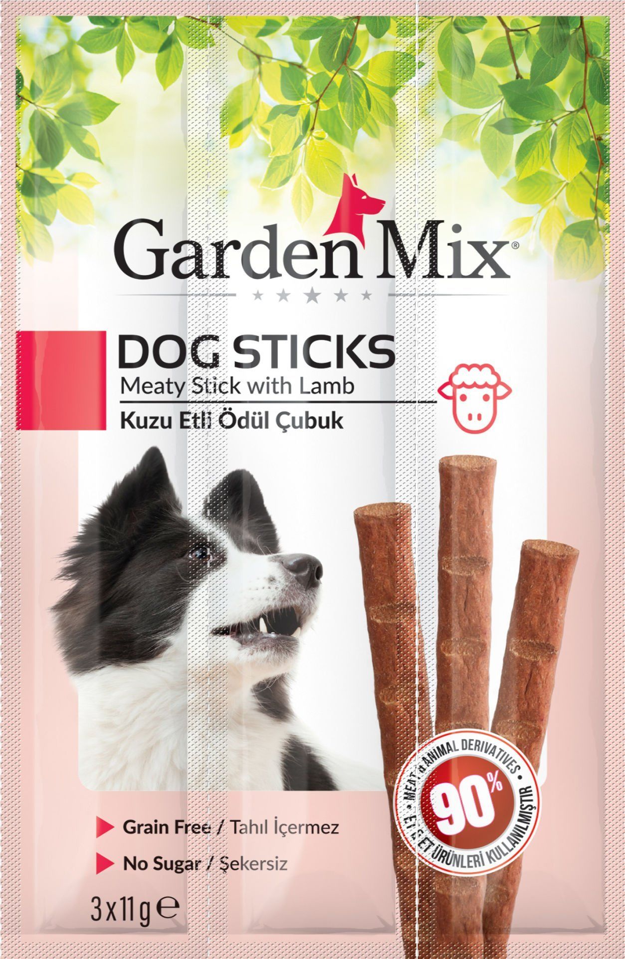 Gardenmix Kuzu Etli Köpek Stick Ödül 3 x 11 gr