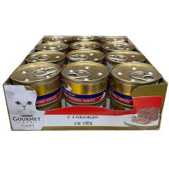 Purina Gourmet Gold Kıyılmış Sığır Etli Konserve Kedi Maması 85 g x 24 Adet