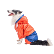 PawStar Bej Turuncu Lacivert Büyük Irk Tulum Yağmurluk 5XL