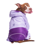 PawStar Lila Mor Orta Irk Köpek Tulum Yağmurluk 4XL
