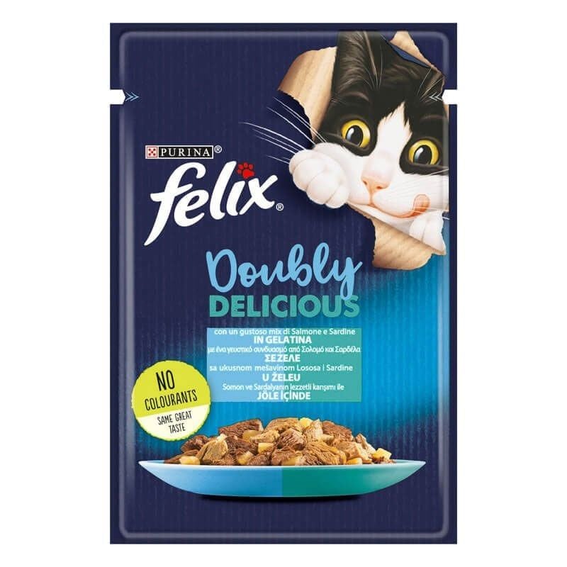 Felix Yaş Kedi Maması Sardalye Ve Somon 85 gr