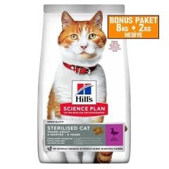 Hills Sterilised Cat Young Adult Duck Kısırlaştırılmış Kedi Maması 8 + 2 kg