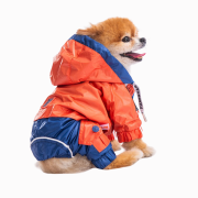 PawStar Turuncu Lacivert Bicolor Küçük Irk Tulum Yağmurluk Large