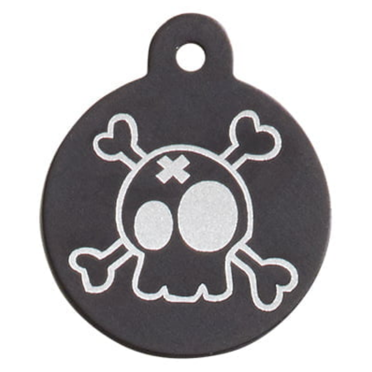 IMARC Small Black Circle, Cartoon Style Skull & Crossbones Kedi Köpek İsimliği