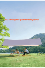 SHUFA Glamping 500*300CM Tarp Güneş ve Rüzgar Koruma Tentesi