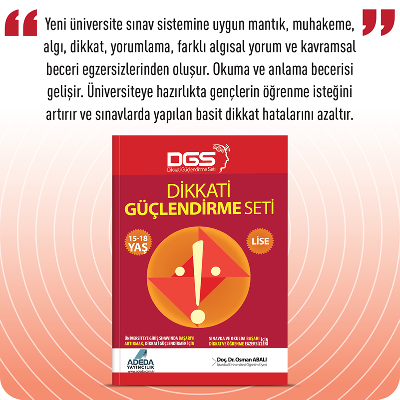 Dikkati Güçlendirme Seti 15-18 Yaş Lise