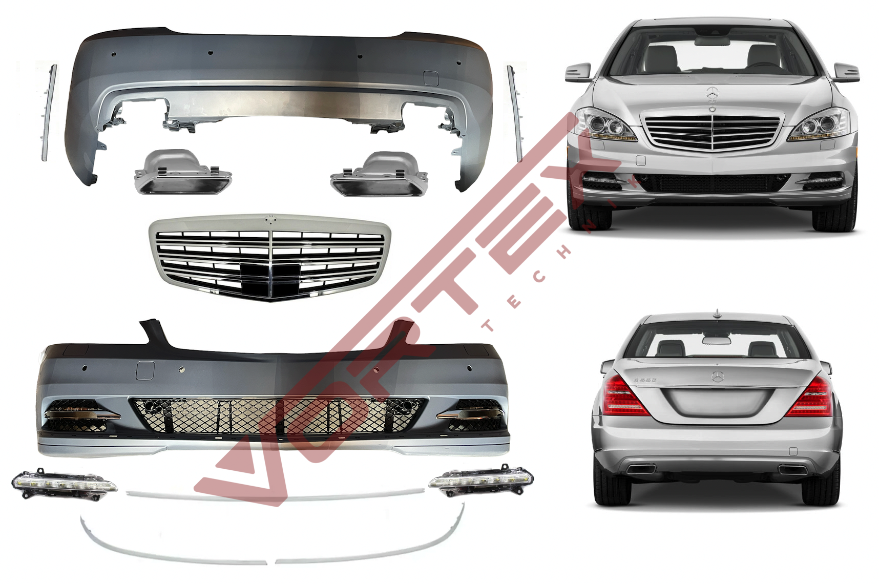 Mercedes S-Serisi Facelift W221 2010-2012 Standart OEM Body Kit