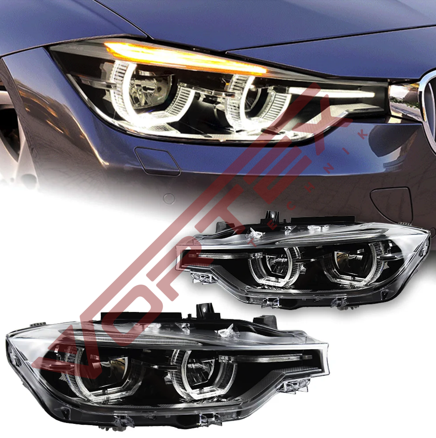 BMW 3 Serisi F30 2012-2015 Xenon farlar için Full Led F30 LCI Far Dönüşüm Seti