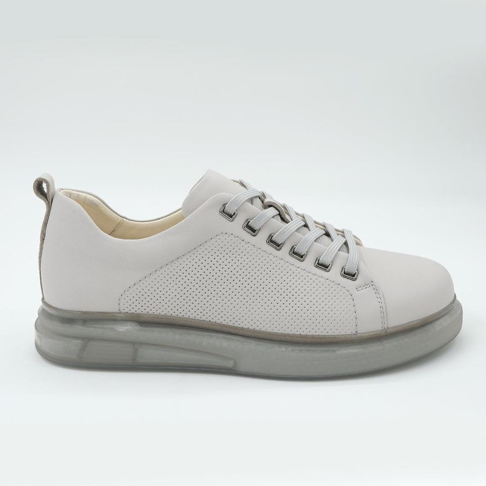 2025 Sneaker Erkek Deri Ayakkabı Bej - 44