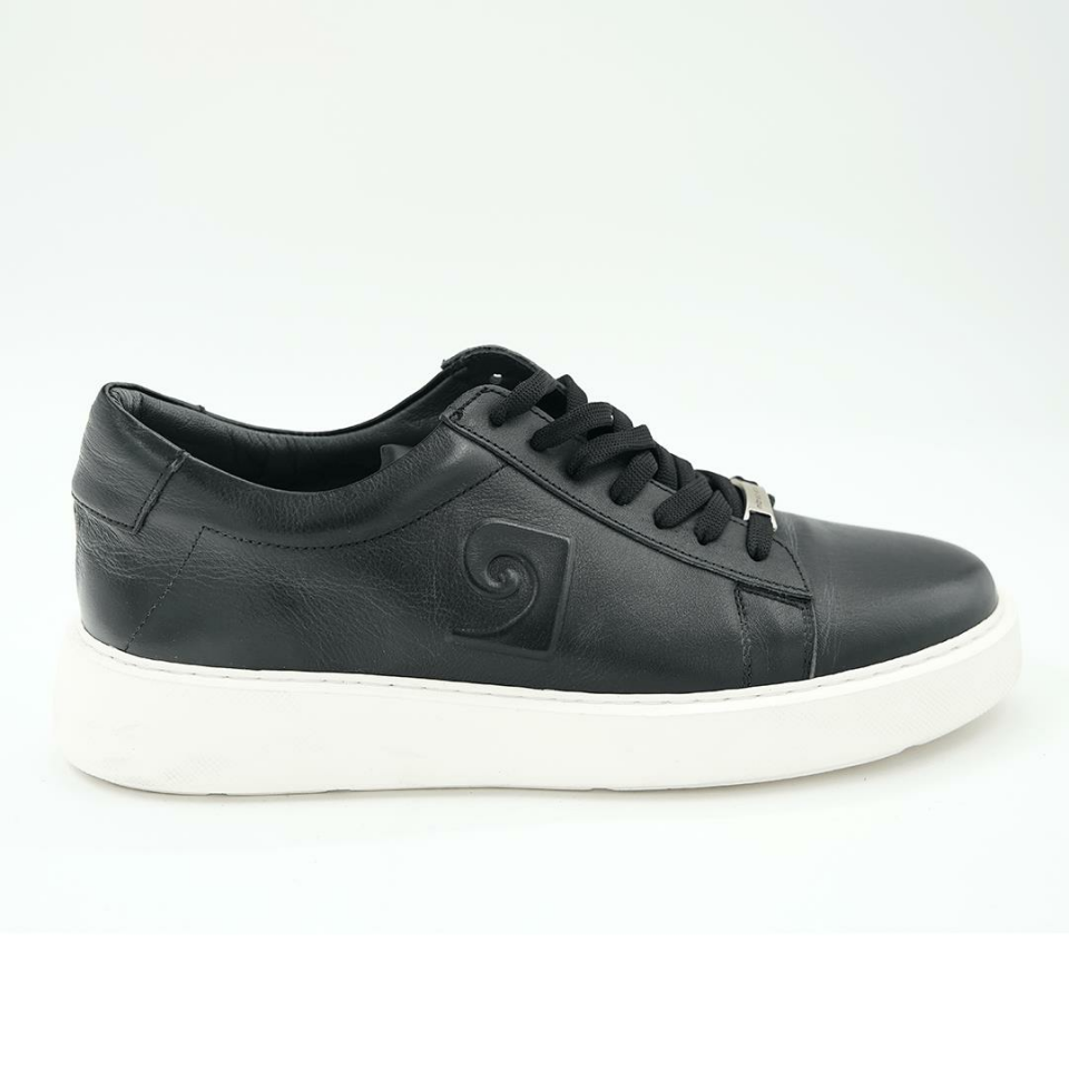 1362002 Erkek Sneaker Deri Ayakkabı 44 - Siyah - Siyah