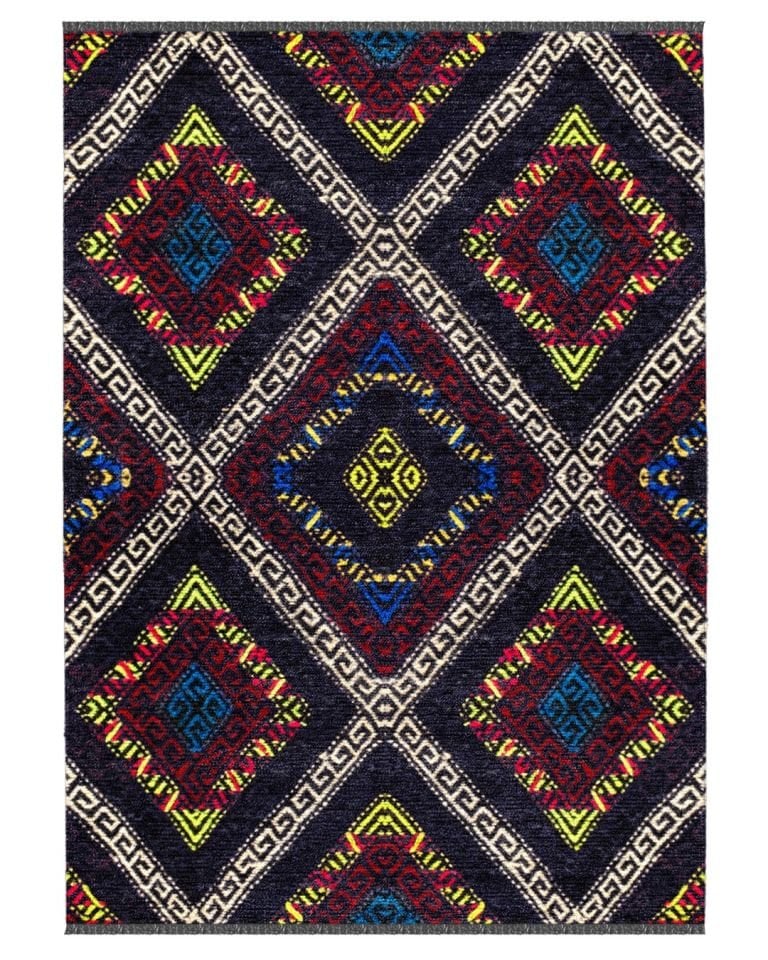 VİVERE  #35023 - Kendinden Saçaklı Kilim Halı