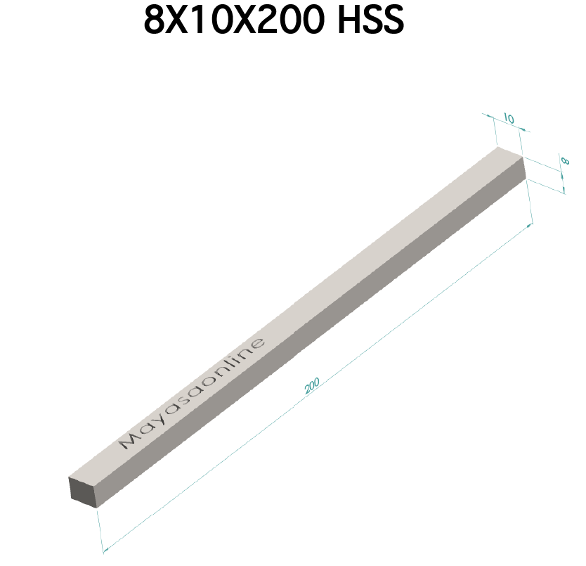8x10x200 HSS Kalem