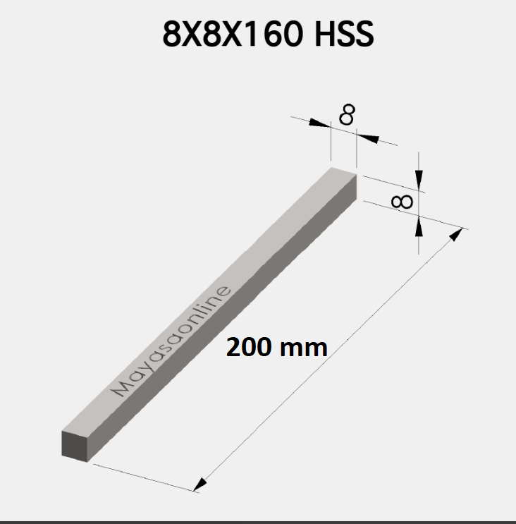 8x8x200 HSS Kalem