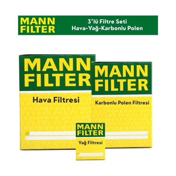 Peugeot 207 1.6 THP Filtre Bakım Seti 3'Lü 2007-2011 MANN BS115475K