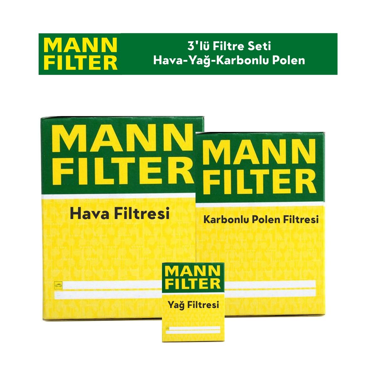 Peugeot Partner 1.6 HDİ Filtre Bakım Seti 3'Lü 2008-2011 MANN BS115427K