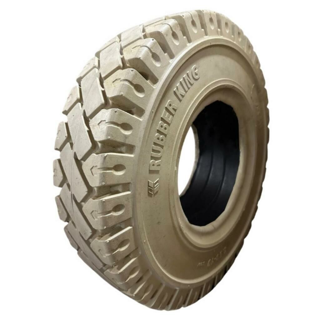 6.00-9 Premium Beyaz Forklift Dolgu Lastiği Sekmanlı Rubber King 4.00E-9 (6009600-9)