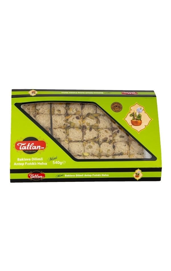 Antep Fıstıklı Mini Baklava Dilimli Helva 540gr