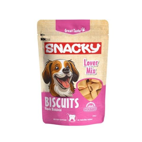 Snacky Lover Mix Diş Temizliği Destekleyici Köpek Ödül Bisküvisi 200 Gr