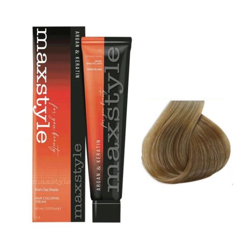 Maxstyle Argan Keratin Saç Boyası 8.0 Açık Kumral  x 6 Adet + Sıvı oksidan 6 Adet