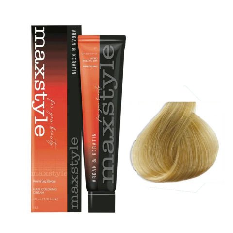 Maxstyle Argan Keratin Saç Boyası 9.3 Sarı Dore  x 6 Adet + Sıvı oksidan 6 Adet