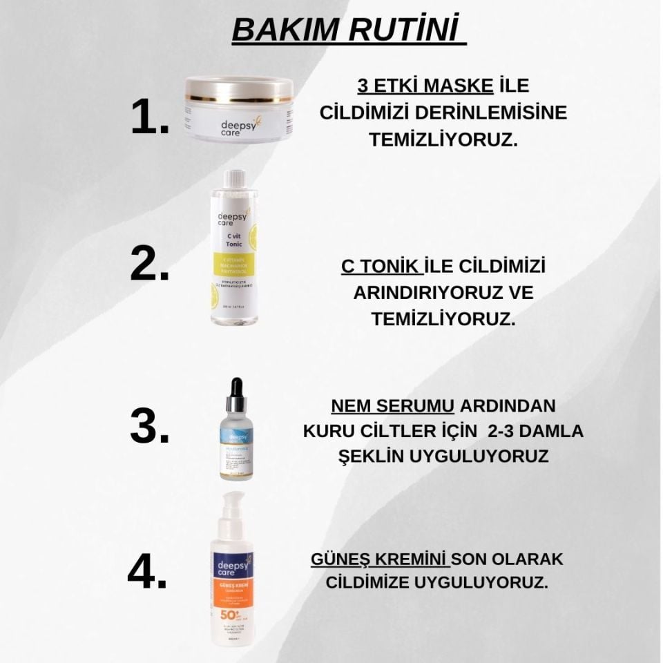 DEEPSYCARE YAĞLI CİLTLER İÇİN 4 LÜ BAKIM SETİ