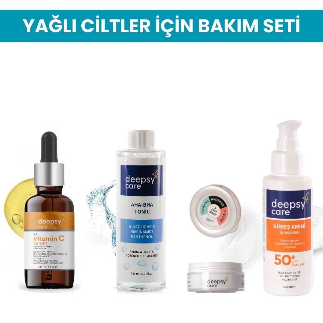 DEEPSYCARE YAĞLI CİLTLER İÇİN 4 LÜ BAKIM SETİ