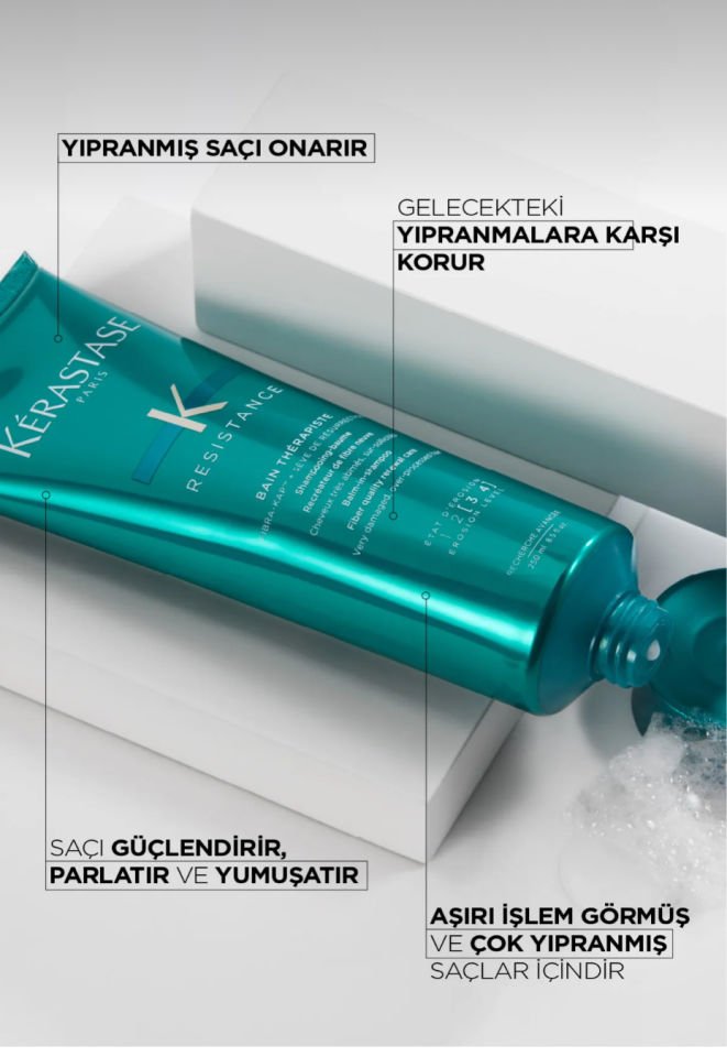 Kerastase Resistance Bain Therapiste Yıpranmış Saçlar için Onarıcı Şampuan 250 ml