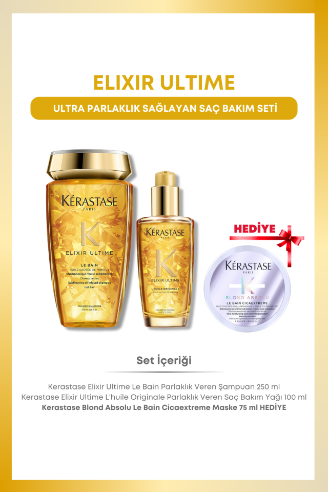 Kerastase Elixir Ultime Parlaklık Sağlayan Saç Bakım Seti