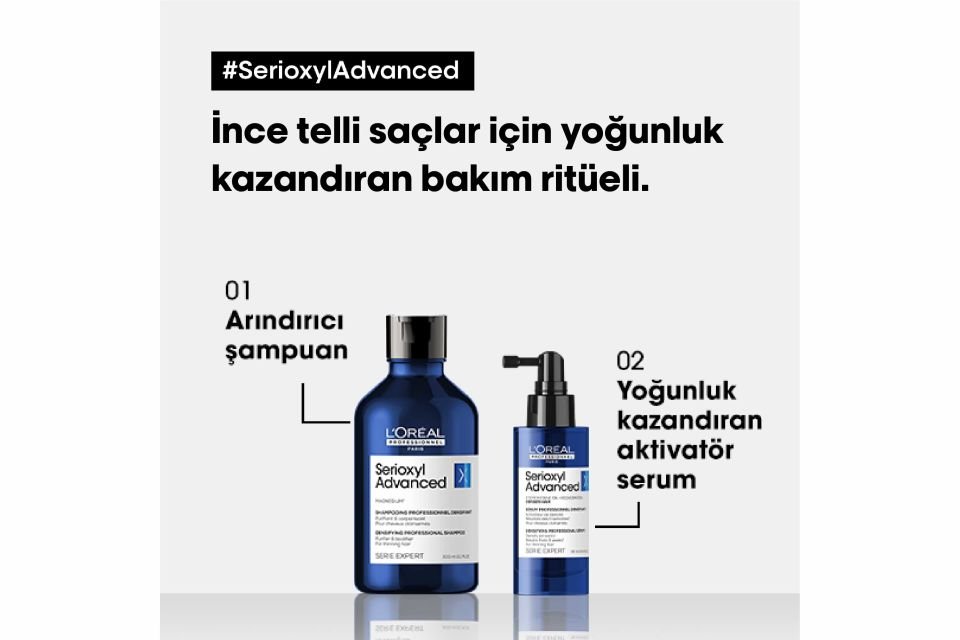 Serie Expert Serioxyl Advanced İncelmiş Saç Telleri İçin Yoğunluk Kazandıran Şampuan 300 Ml