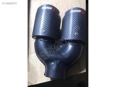 (223)Egzoz Ucu Karbon Akrapoviç Çift Çıkış 100 Mm