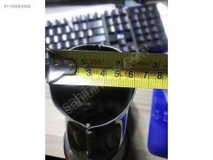(224)Egzoz Ucu Çift Çıkış 90mm Yuvarlak Düz Ağız