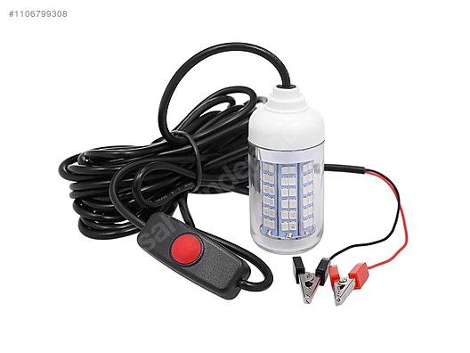 (A423) MBW 12V 15W Sualtı LEDli Balık Bulma Lambası 5 metre kabl 11 ADET BEYAZ