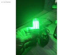 (A423) MBW 12V 15W Sualtı LEDli Balık Bulma Lambası 5 metre kabl 11 ADET BEYAZ