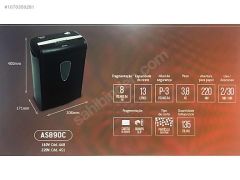 (A435) Aurora AS890C  Kağıt kredi kartı öğütme makinesi 8 SAYFA
