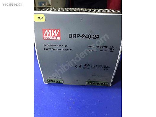 (A18) MEAN WELL DRP-240-24 10 amper 24 volt Güç Kaynağı