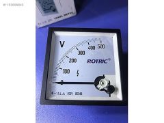 (A41) Analog Voltmetre montaj AC 0-500V,Gerilim Ölçer Kare Panel