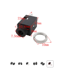 (A246) 3.5 MM Dikey Somunlu 4 Pin Jack Ses Video Dişi Jack PJ-34
