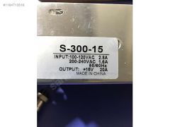 (A294) 15V 20A INPUT 100 120VAC 2.8A 200-240VAC 1.6A Güç Kaynağ