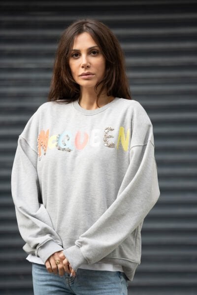 Taşlı sweatshirt