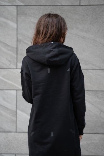 Siyah hoodie elbise