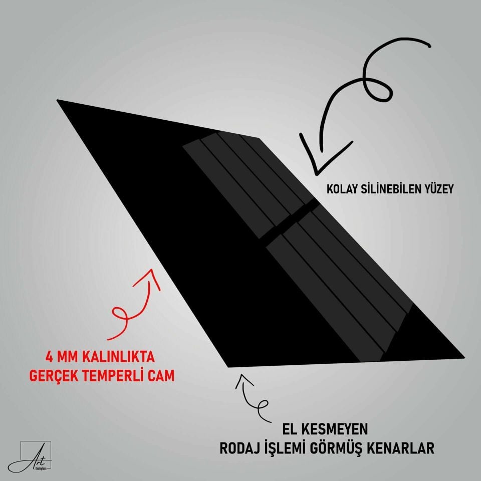 RENKLİ DAĞLAR CAM TABLO